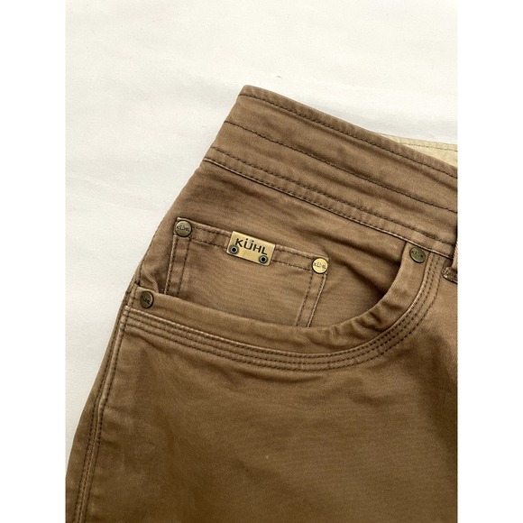KUHL Rebel Pants Mens 36x32 Brown Vintage Patina Dye Articulated Knee Hiking - Picture 15 of 16
